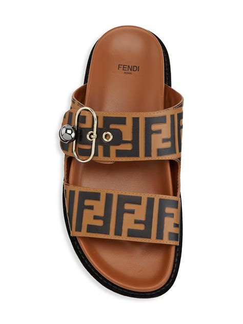 fendi sandals brown